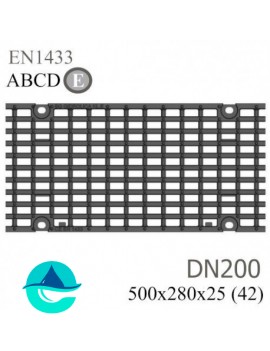 DN200 E600 Optima решетка чугунная ячеистая "волна" 