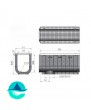 ЛВП Profi DN300 H375 A15 лоток пластиковый водоотводный с решеткой