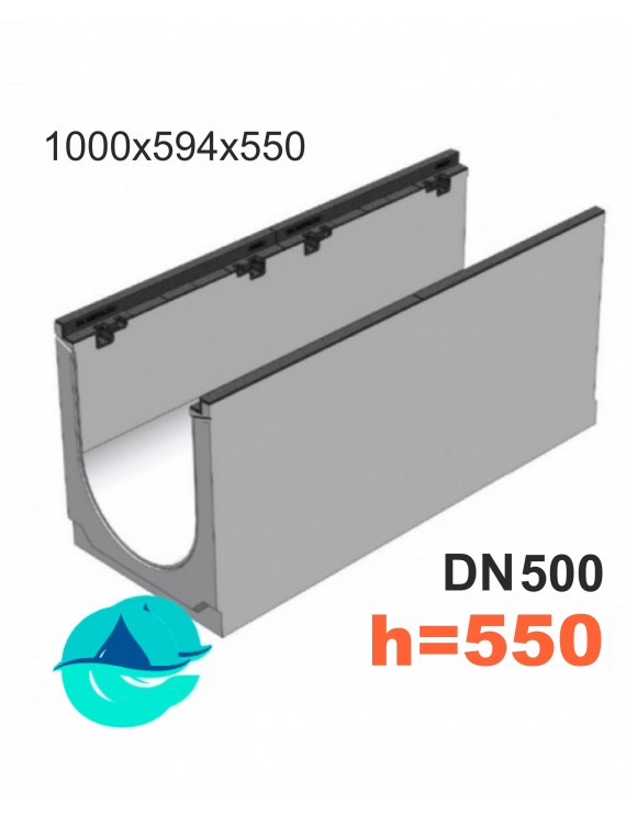 BGZ-S DN500 H550, № 20-0 лоток бетонный водоотводный