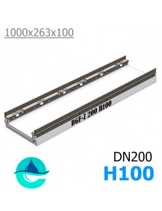 BGF-Z DN200 H100 лоток бетонный водоотводный